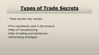 Presentation on Trade secrets | PPTX