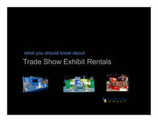 what you should know about

Trade Show Exhibit Rentals
 