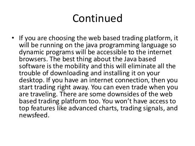 Best web based forex platform
