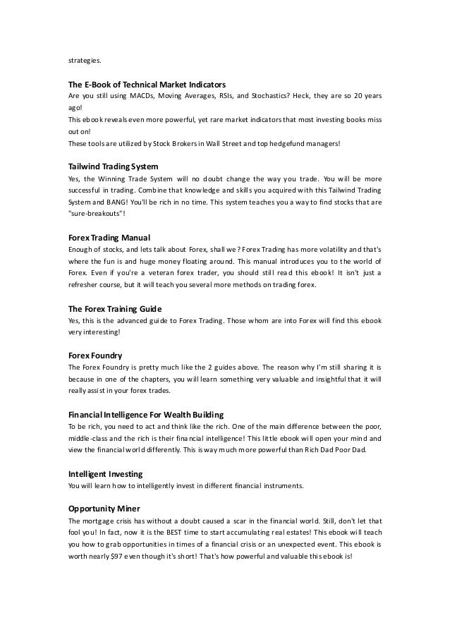 Tailwind trading system