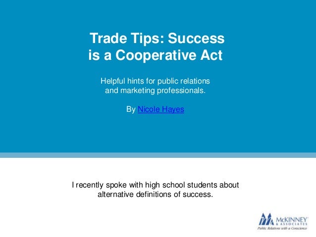 Trade tips