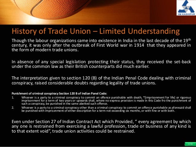 contract labour 6 form Union Trade Act 1926