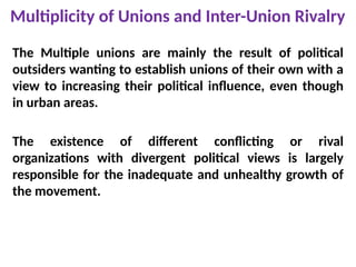 Union Aspect Trade unions act, 1926 talks about the rights, duties and related ...