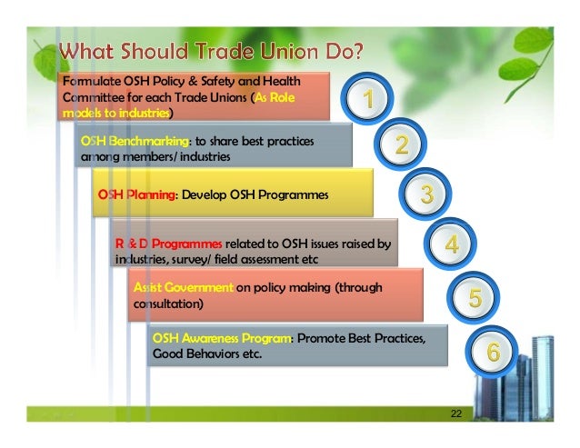 The Role of Trade Unions in Safety and Health at Workplace