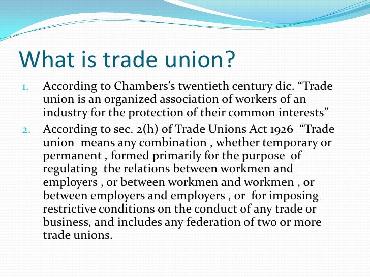 Trade union movement