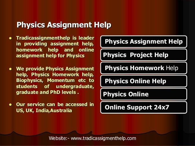 Physics assignment help