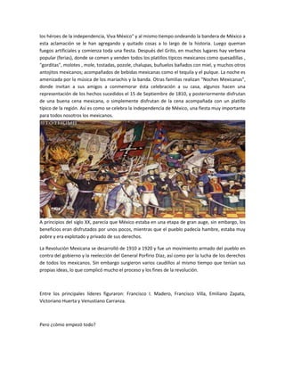 Tradiciones de mexico