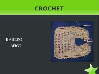 CROCHET BABERO BEIGE 