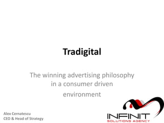 Tradigital

              The winning advertising philosophy
                    in a consumer driven
                    ...