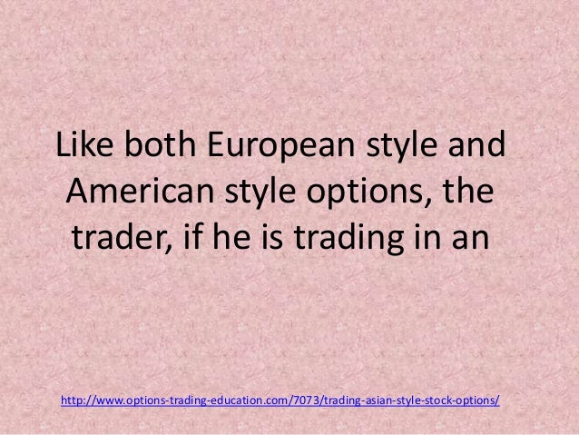 Stock options american style
