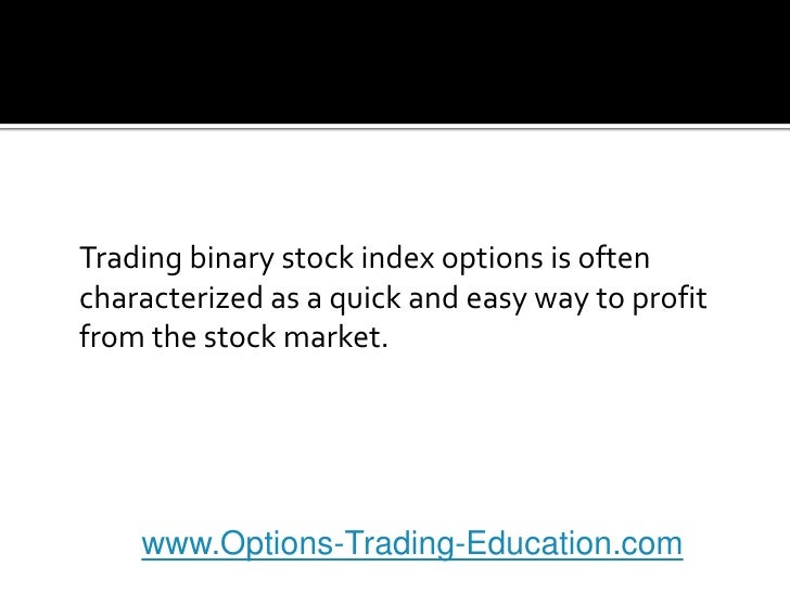 Trading index options