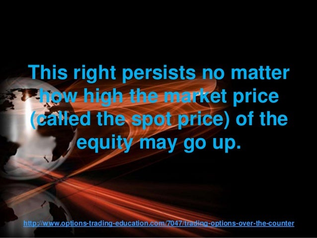Over the counter options trading