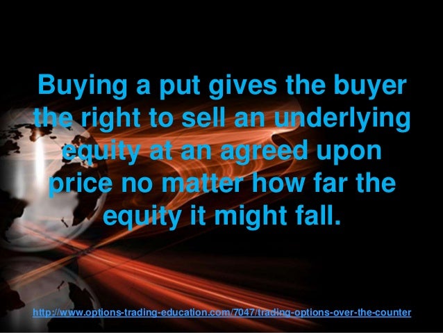 Over the counter options trading