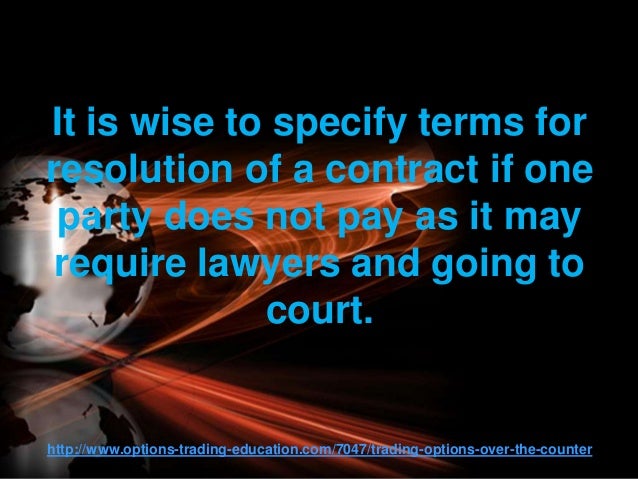 Over the counter options trading