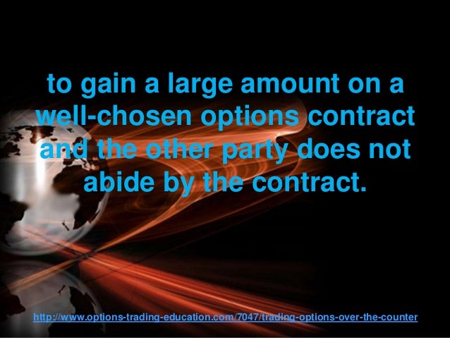 Over the counter options trading