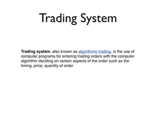 Trading With Open Source Tools