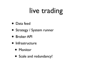 Trading With Open Source Tools