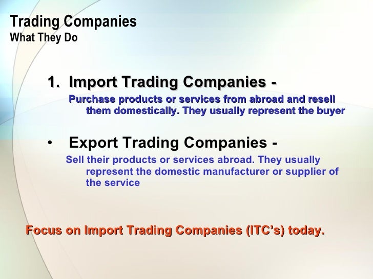 Trading Companies.9.29.11