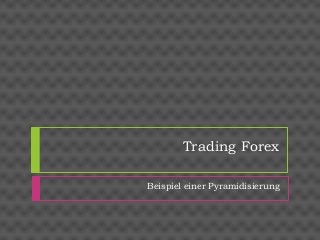 Trading Forex
Beispiel einer Pyramidisierung
 