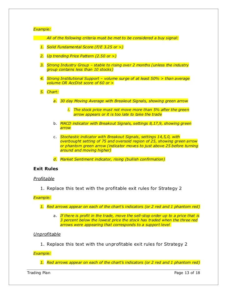 trading plan 13 728