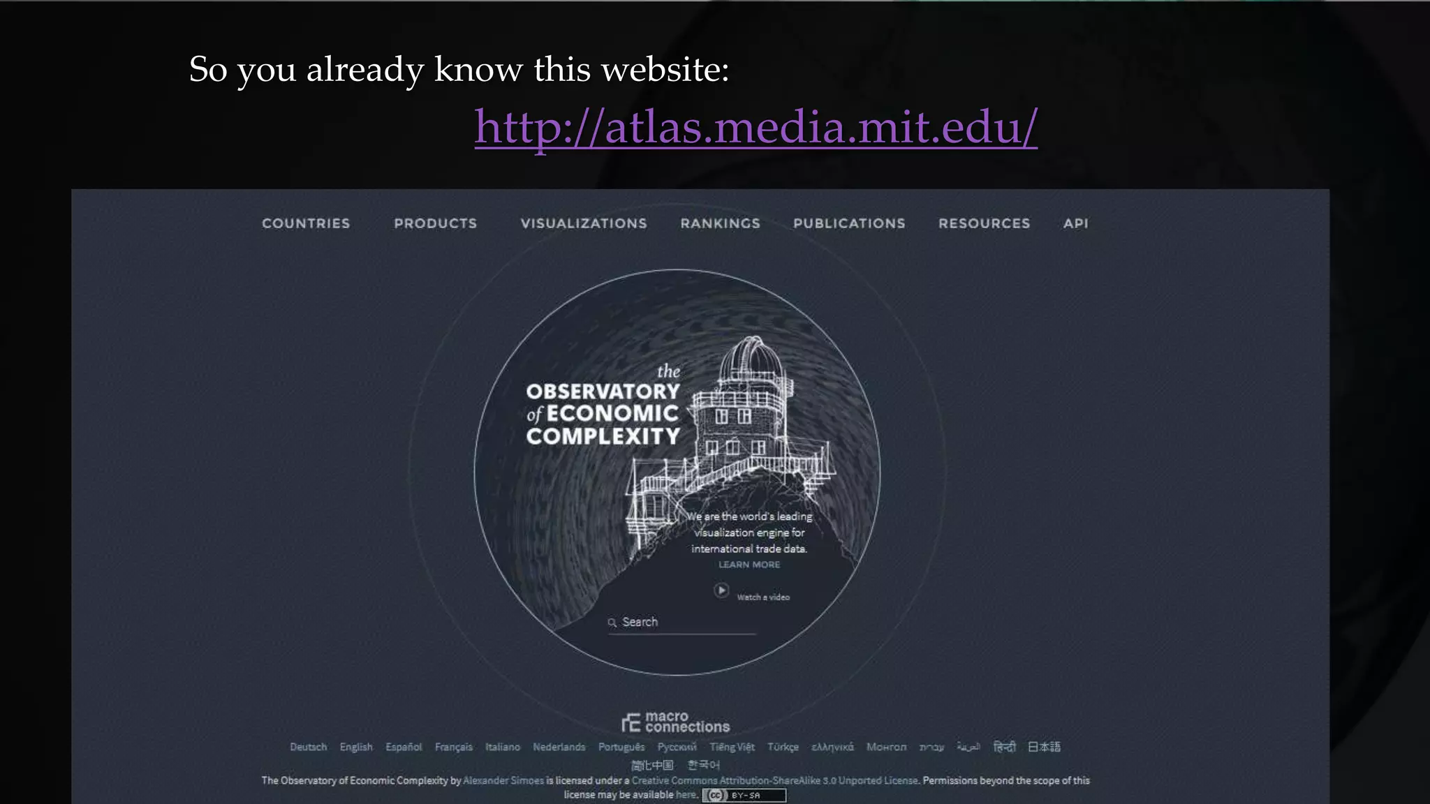So you already know this website:
http://atlas.media.mit.edu/
 
