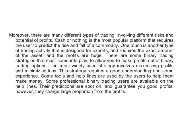 Binary betting
