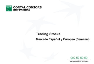 Trading Stocks
Mercado Español y Europeo (Semanal)
902 50 50 50
www.cortalconsors.es
 