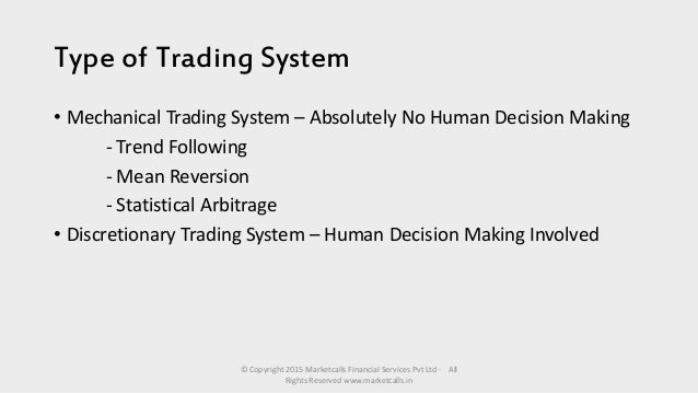 Trading system la nuova frontiera