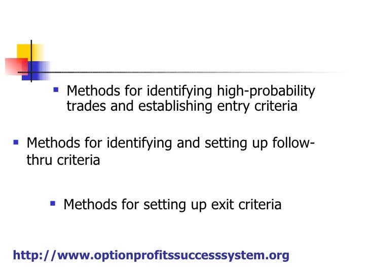 High probability trading strategies entry to exit tactics pdf