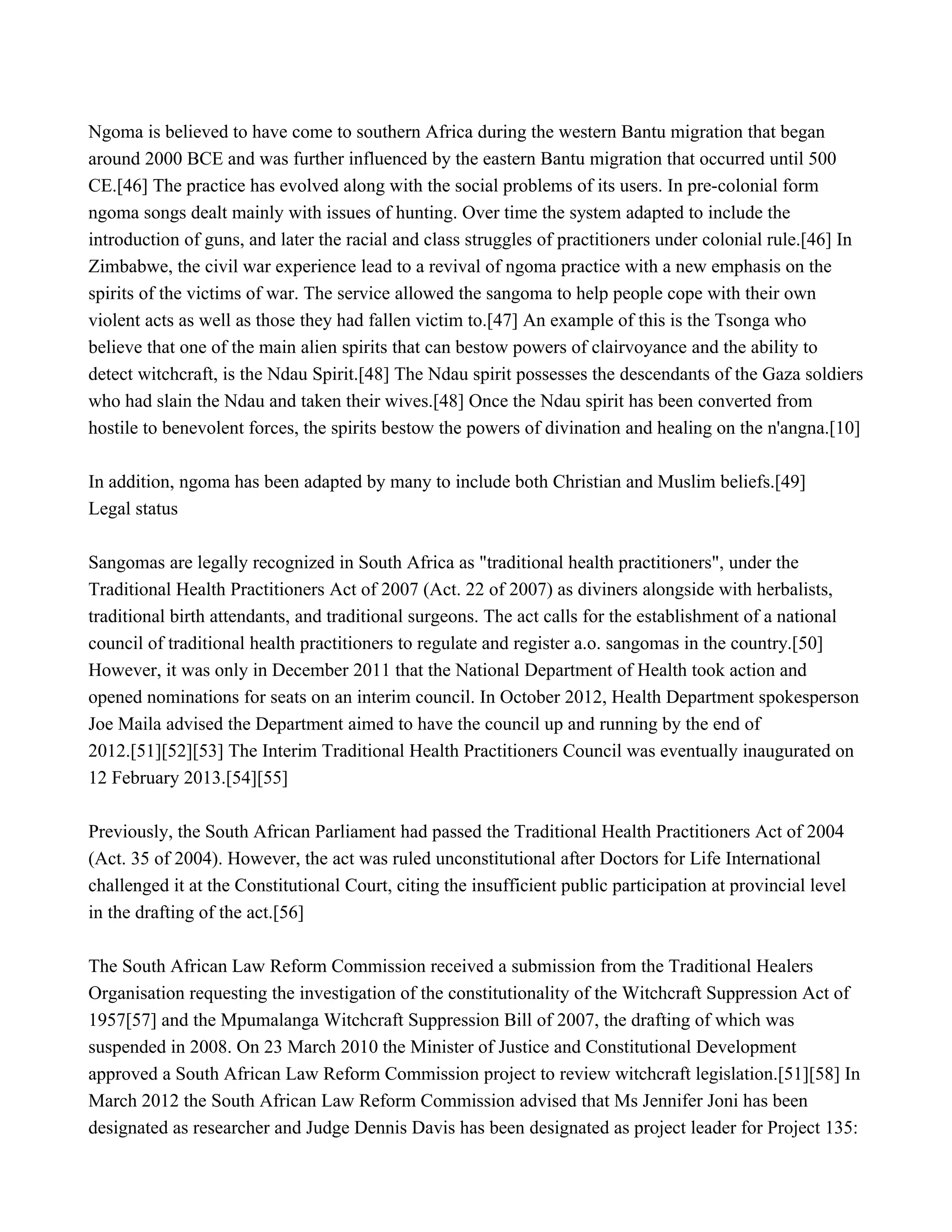 Traditional healers in South Africa | PDF