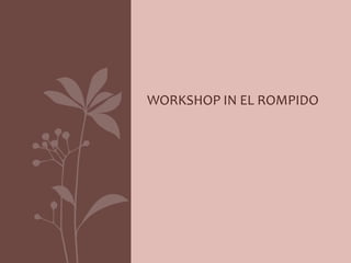 WORKSHOP IN EL ROMPIDO
 