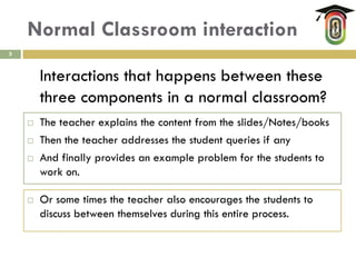Normal Classroom Traditional classroom to online setting | PDF