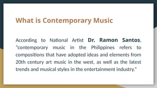 music 10 3rd quarter CONTEMPORARY PHILIPPINE MUSIC | PPTX