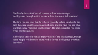 Traditional concept of intelligence vs multiple intelligence | PPTX