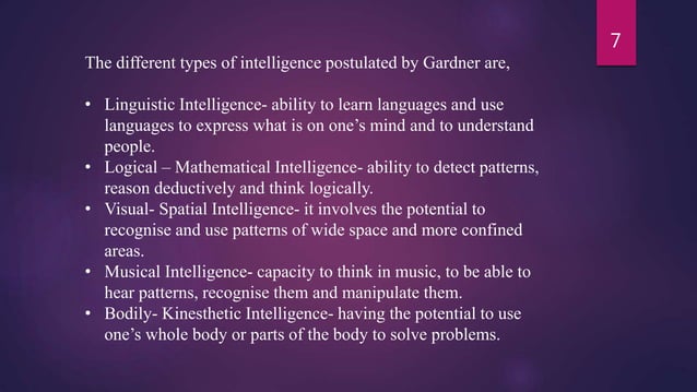 Traditional concept of intelligence vs multiple intelligence | PPTX