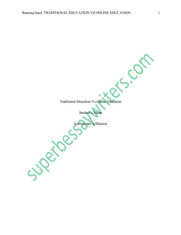 Traditional education vs online education