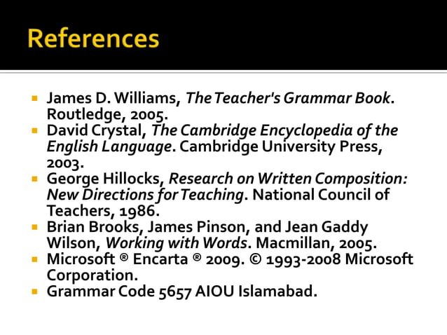 Traditional Grammar Ppt