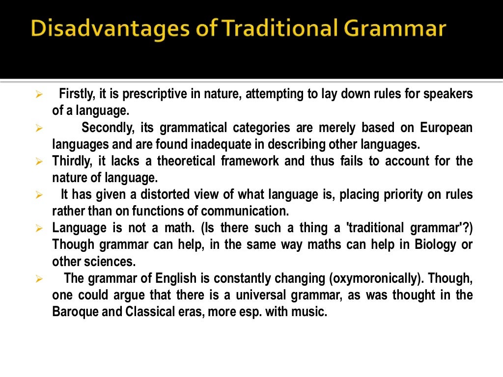 Traditional grammar ppt