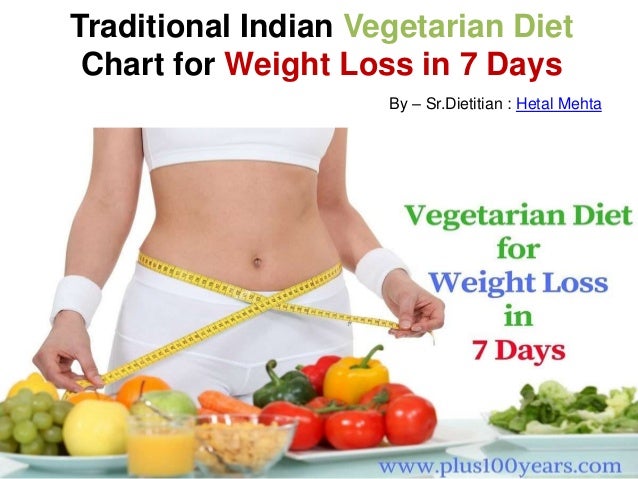 Vegetarian Diet Chart For Weight Loss In 7 Days