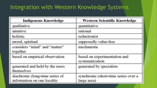 Integration with Western Knowledge Systems
 