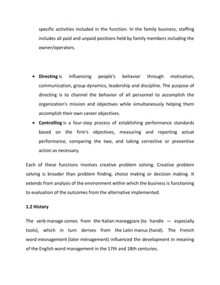 Classification of grouping of activities.