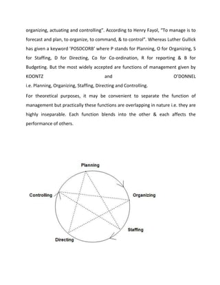Delegation of authority and creation of responsibility.