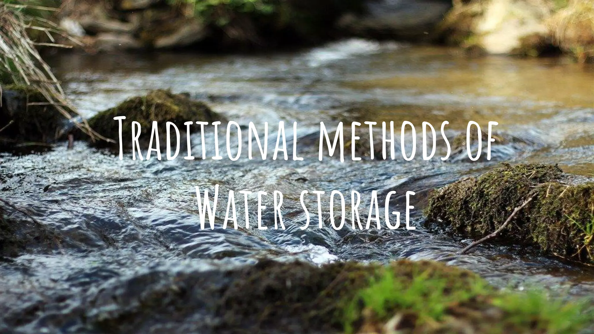 Traditional methods of water storage | PDF