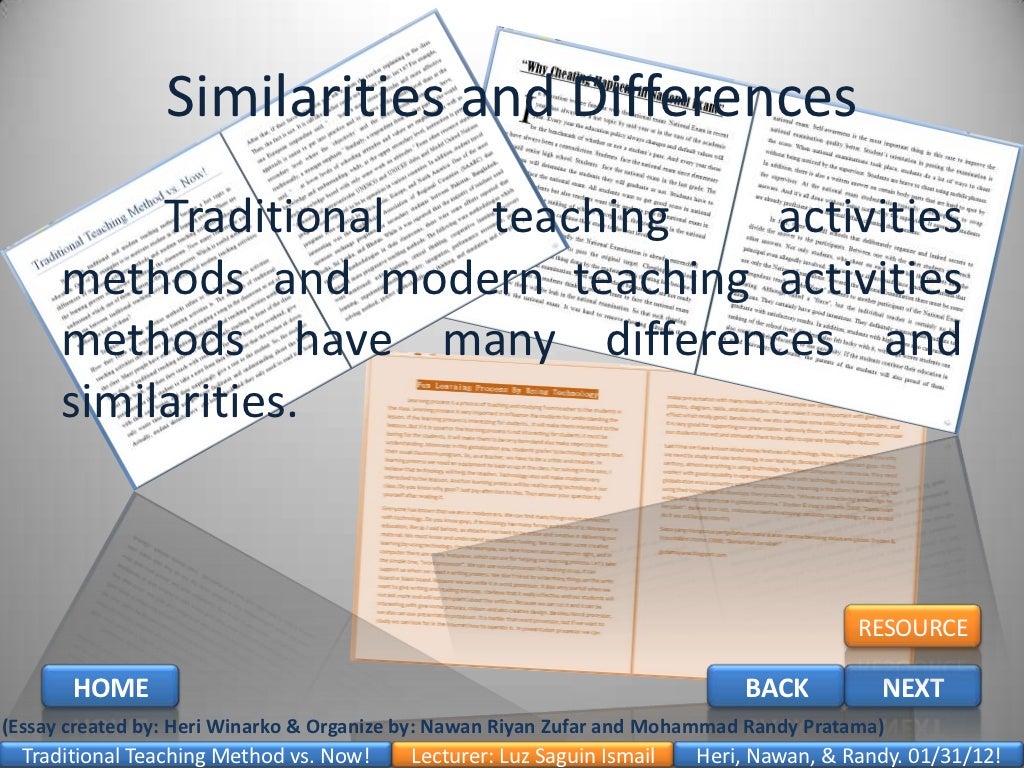 Traditional Teaching Method Vs Now