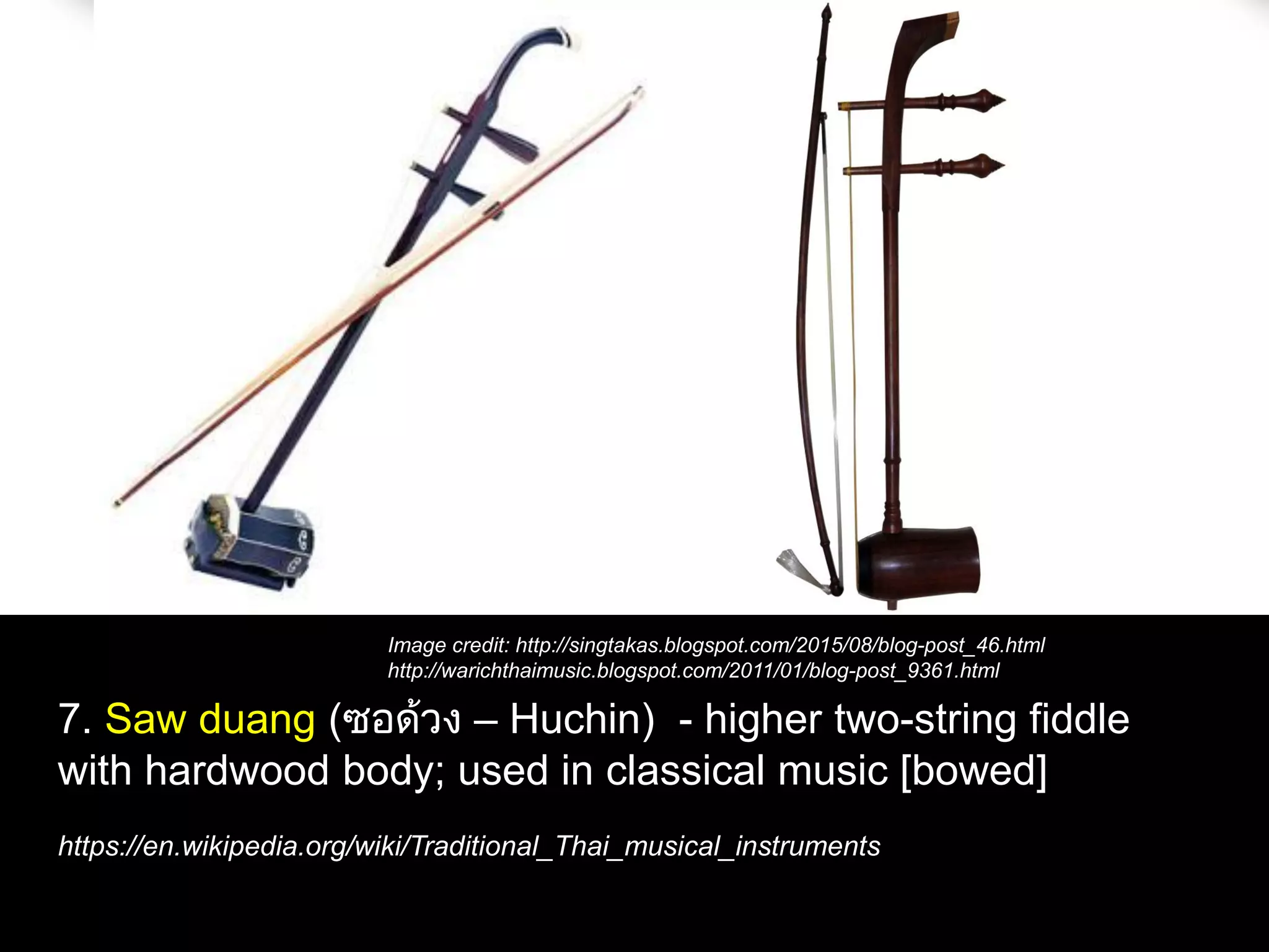 Traditional Thai Musical Instruments (1/ 2) | PDF