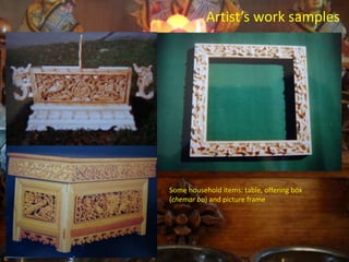 Traditional tibetan woodcarving presentation | PPTX