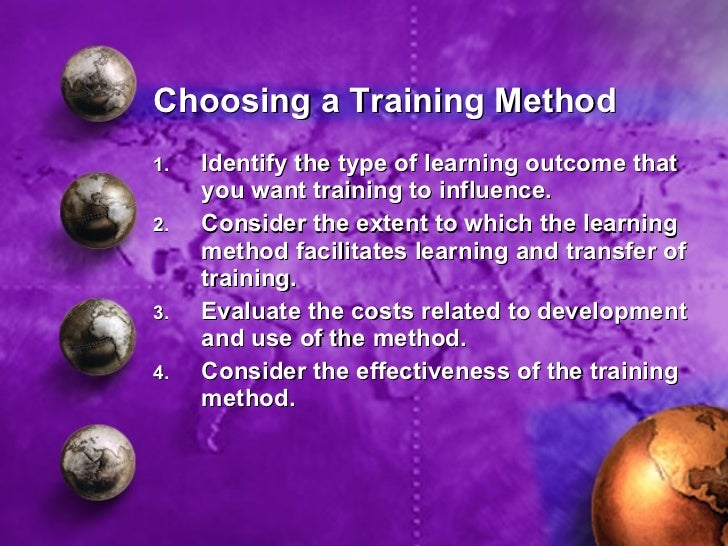 Traditional Training Methods