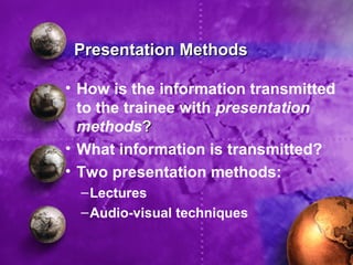 Traditional training methods | PPT