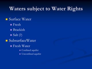 Traditional Water Rights & Reservations of Water - A River Management ...