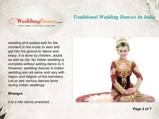Traditional Wedding Dances In India